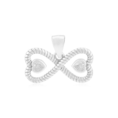 Infinity Hearts Rhodium Plated 925 Pendants