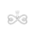 Infinity Hearts Rhodium Plated 925 Pendants