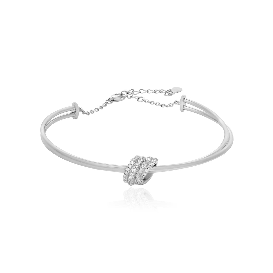 Infinity Knot Rhodium Plated 925 Kada