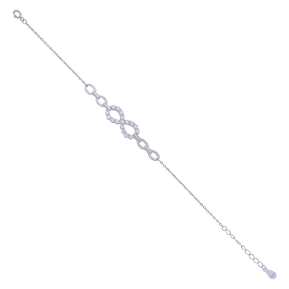 Infinity Loop Silver Bracelet 925 sterling silver