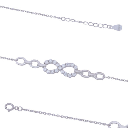 Infinity Loop Silver Bracelet 925 sterling silver