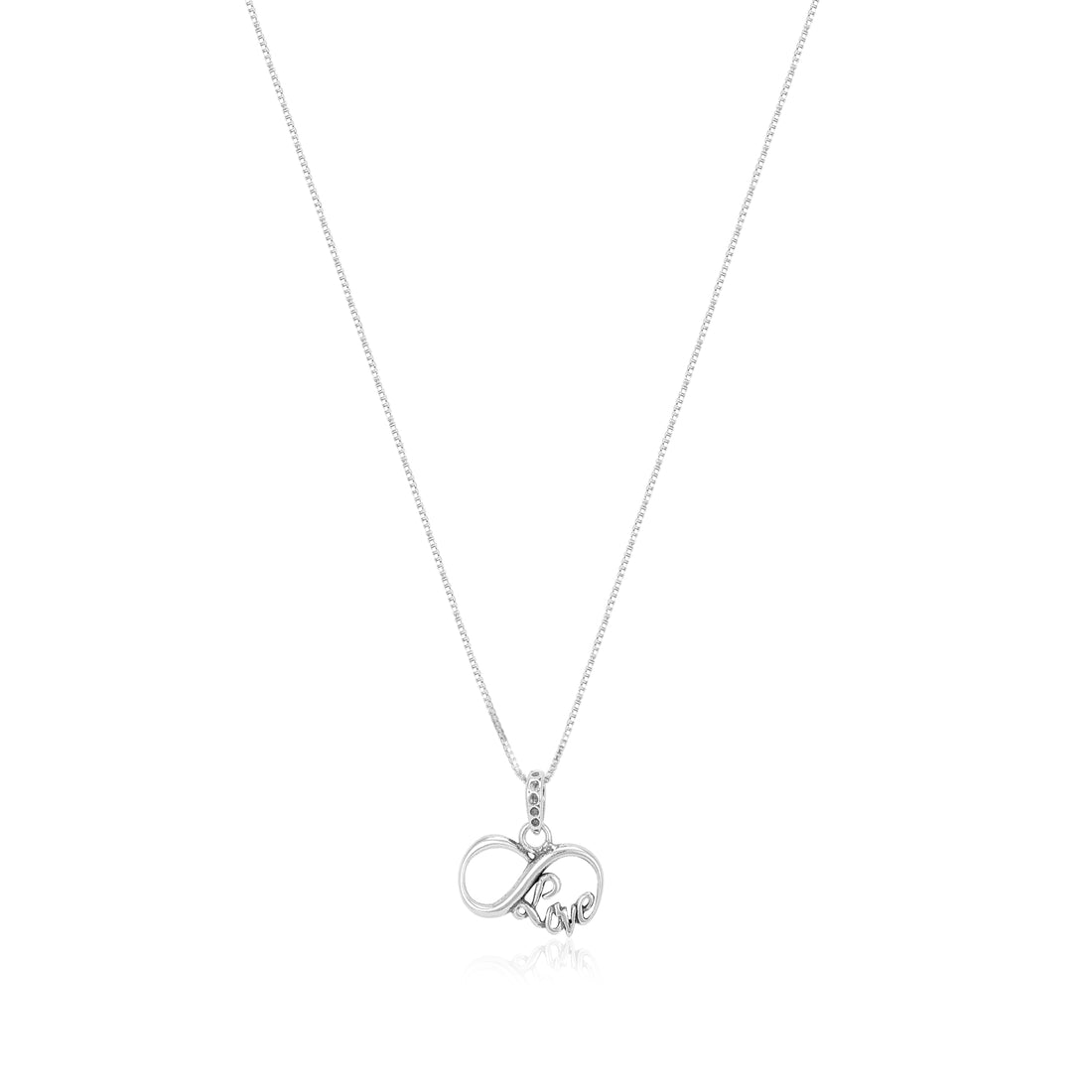 Infinity Love 925 Rhodium  Chain Pendants