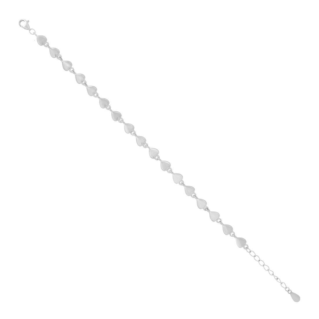 Infinity Love Hearts Rhodium 925 Linked Heart Bracelets