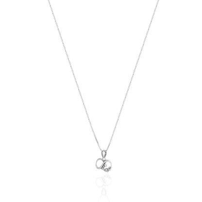 Infinity Love Rhodium Plated Chain Pendants