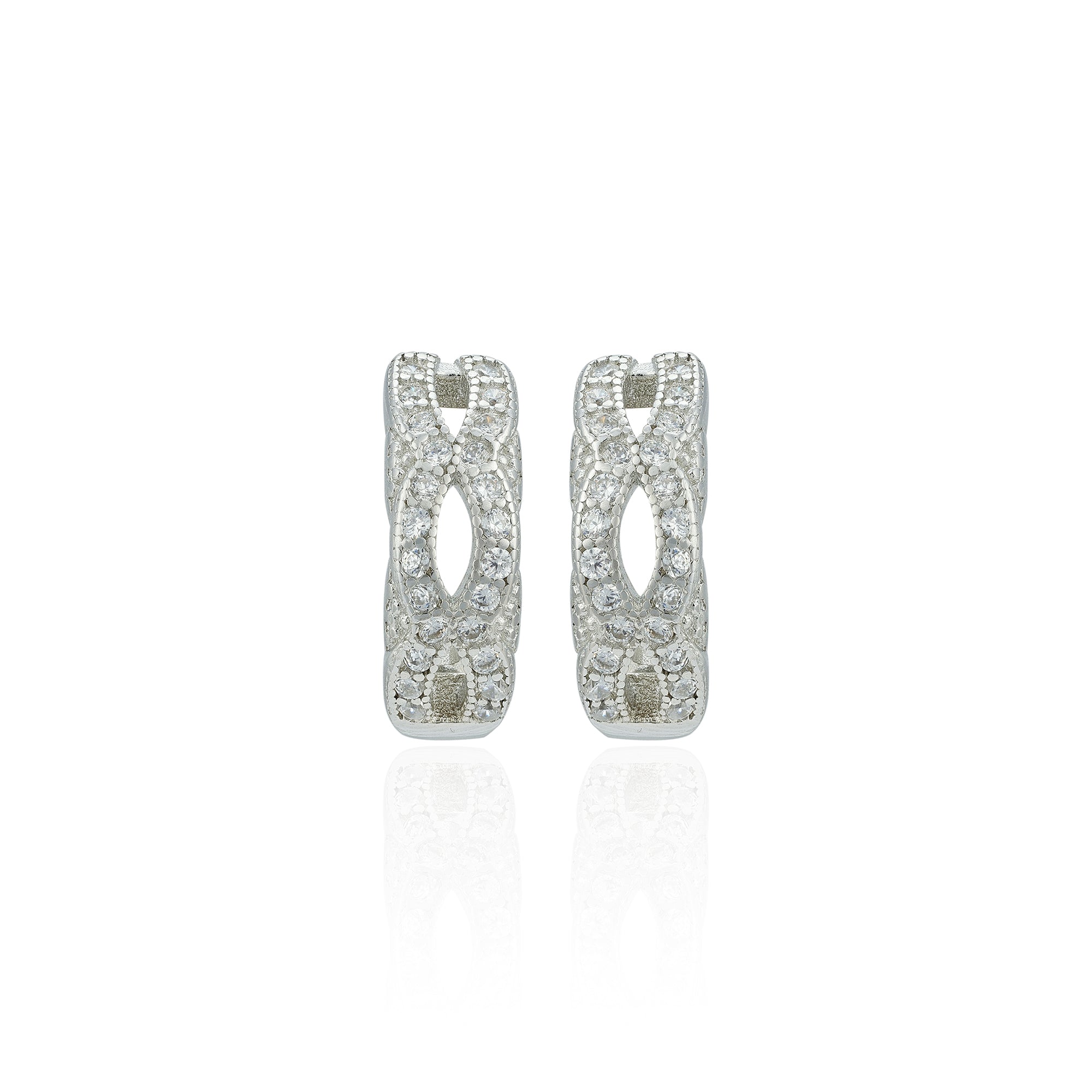 Infinity Radiance 925 Sterling Silver Sparkle Earring for Women