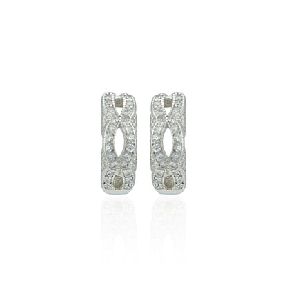 Infinity Radiance 925 Sterling Silver Sparkle Earring for Women