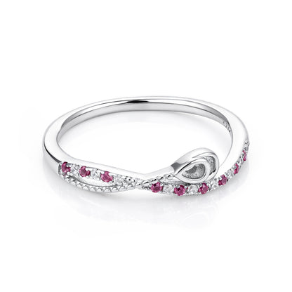 Infinity Style Twist 925 Sterling Silver Ring for Women