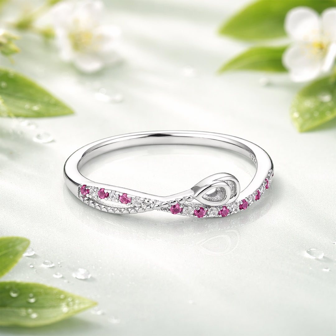 Infinity Style Twist 925 Sterling Silver Ring for Women