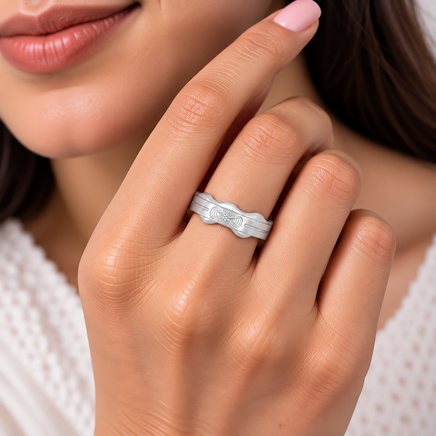 Infinity Wave 925 Sterling Silver Ring