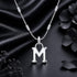 Initial M 925 Sterling Silver Charm Pendant