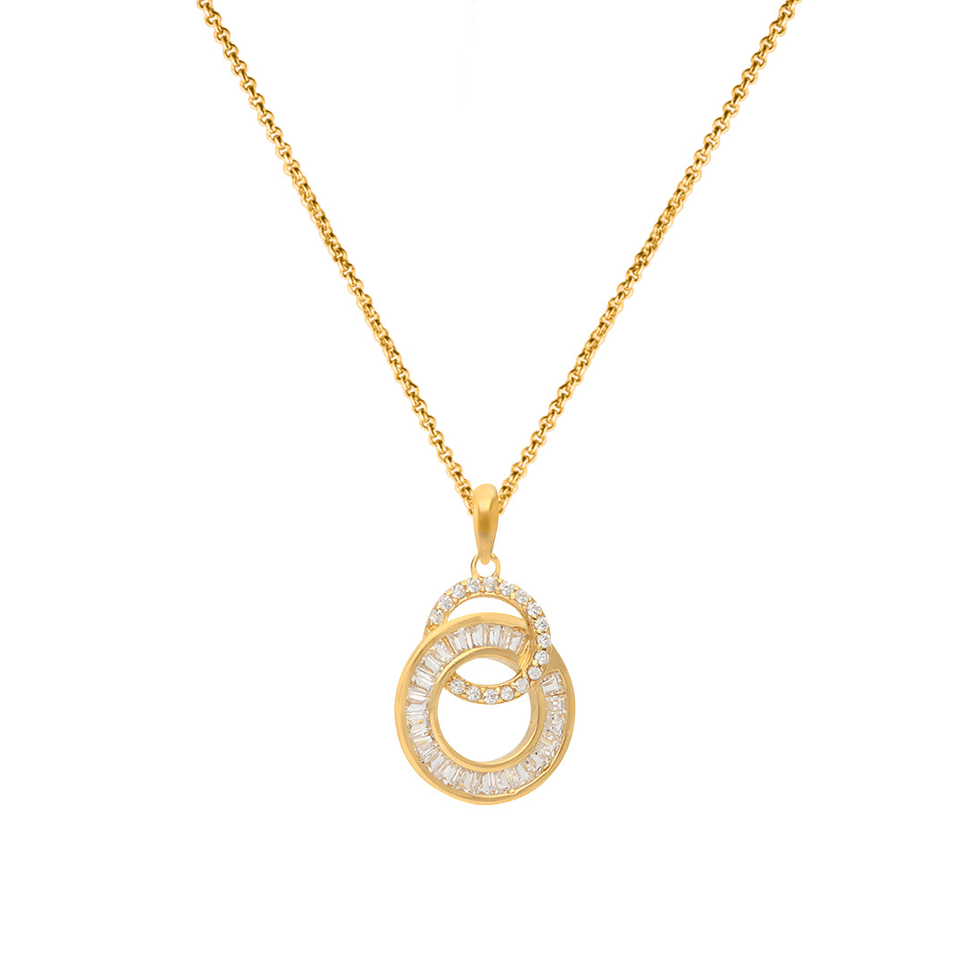 Interlinked Golden Halo Pendant IE0011