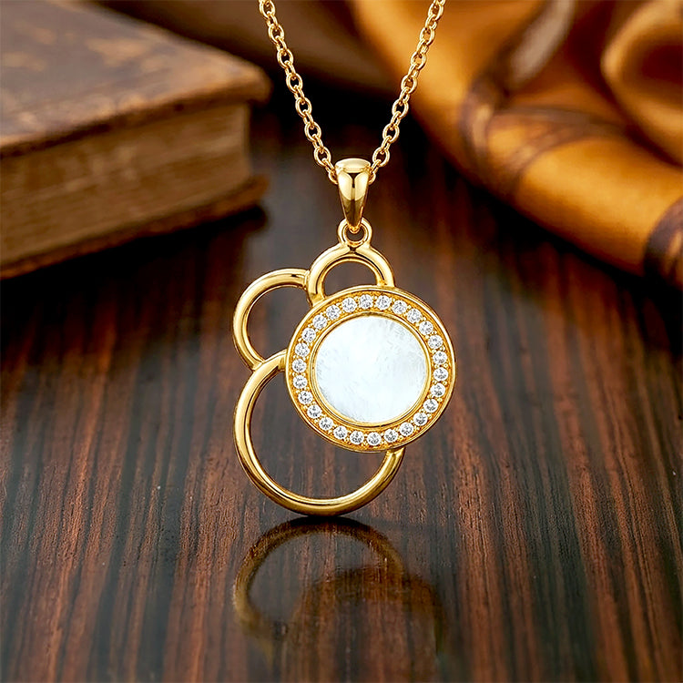 Interlinked Golden Harmony 925 Sterling Silver Pendant for women
