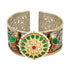 Intricate Floral Circle 925 Sterling Silver Kada for Women