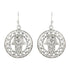 Intricate Hand of Fatima  925 Rhodium Plated Filigree Earrings