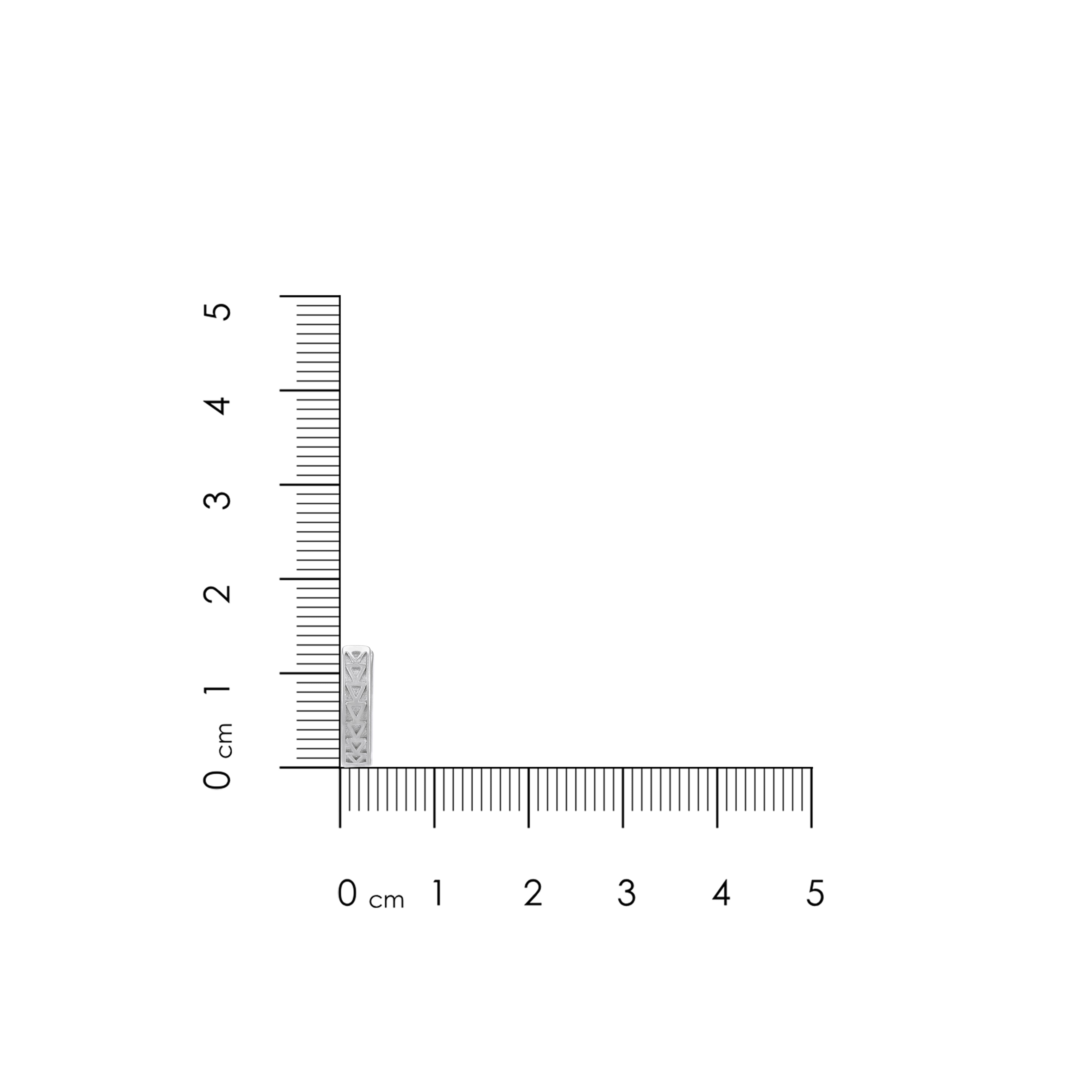 Intricate Triangle 925 Sterling Silver Hoop Earring for Women