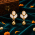 Ivory Petal 925 Sterling Silver Golden Drop Earrings