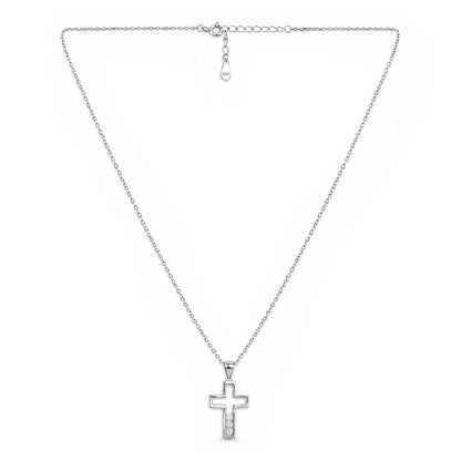 Jesus Cross Sterling Silver Chain Pendant