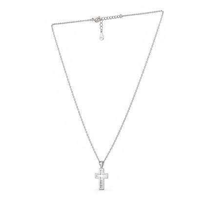 Jesus Cross Sterling Silver Chain Pendant