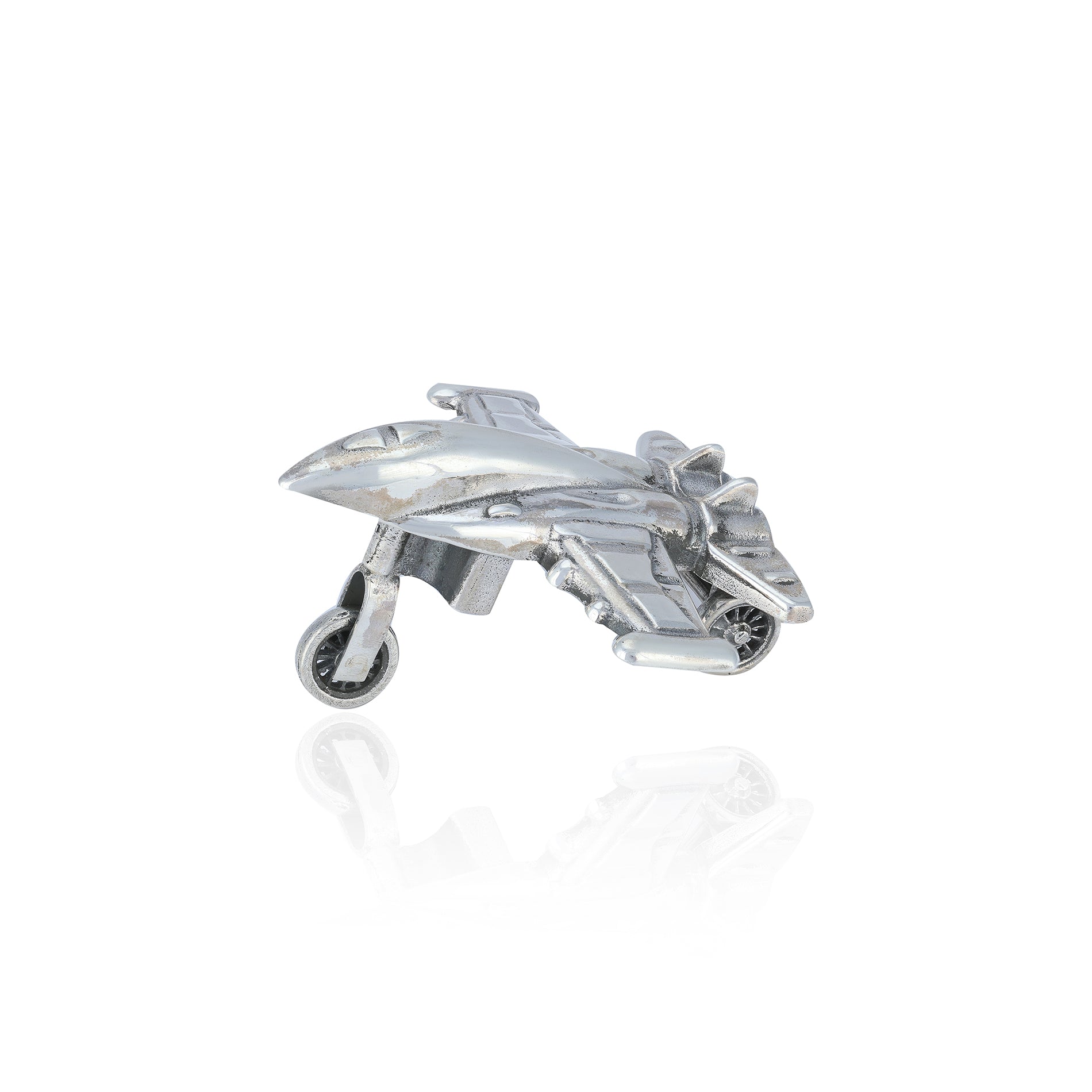 Jet 925 Sterling Silver miniature