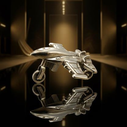 Jet 925 Sterling Silver miniature