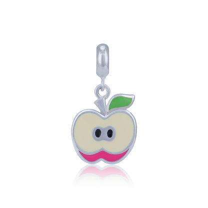 Juicy Glow 925 Sterling Silver Red Apple Pendant