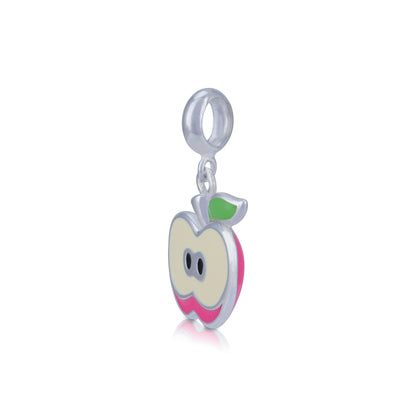 Juicy Glow 925 Sterling Silver Red Apple Pendant