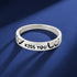 Kiss You 925 Silver Engraved Band Ring
