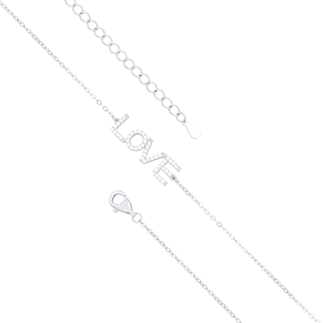 LOVE Pavé Silver Bracelet