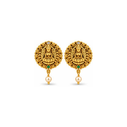 Lakshmi Antique Pearl Drop Sterling Silver Earring