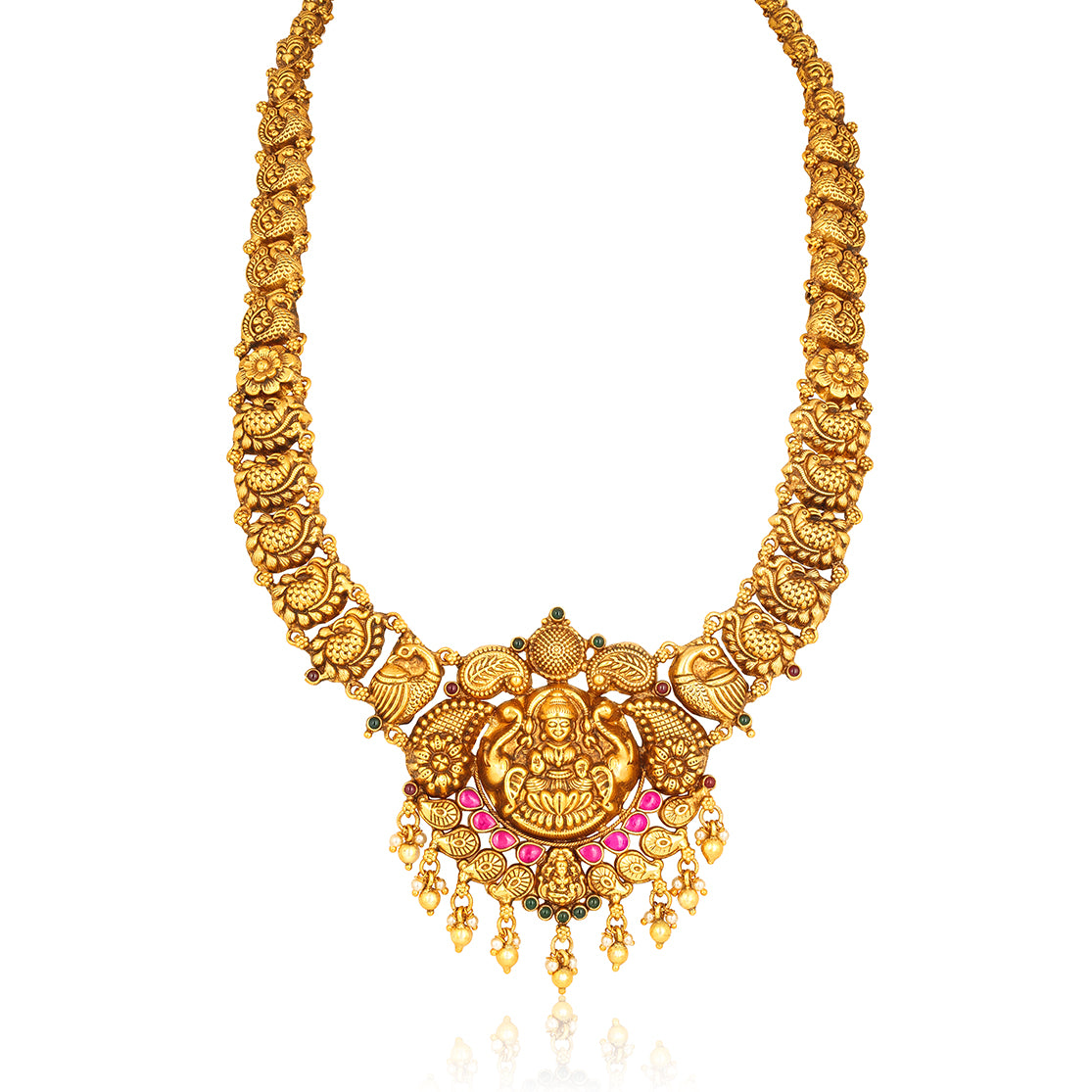 Lakshmi Peacock 925 Sterling Silver Haram for women