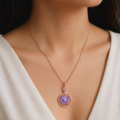 Lavender Blossom Grace 925 Sterling Silver Pendant