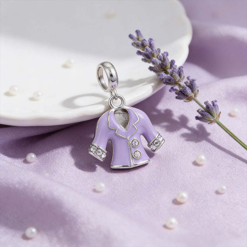 Lavender Blazer Fashion Charm 925 Sterling Silver Pendant
