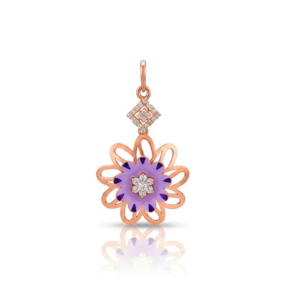 Lavender Blossom Grace 925 Sterling Silver Pendant