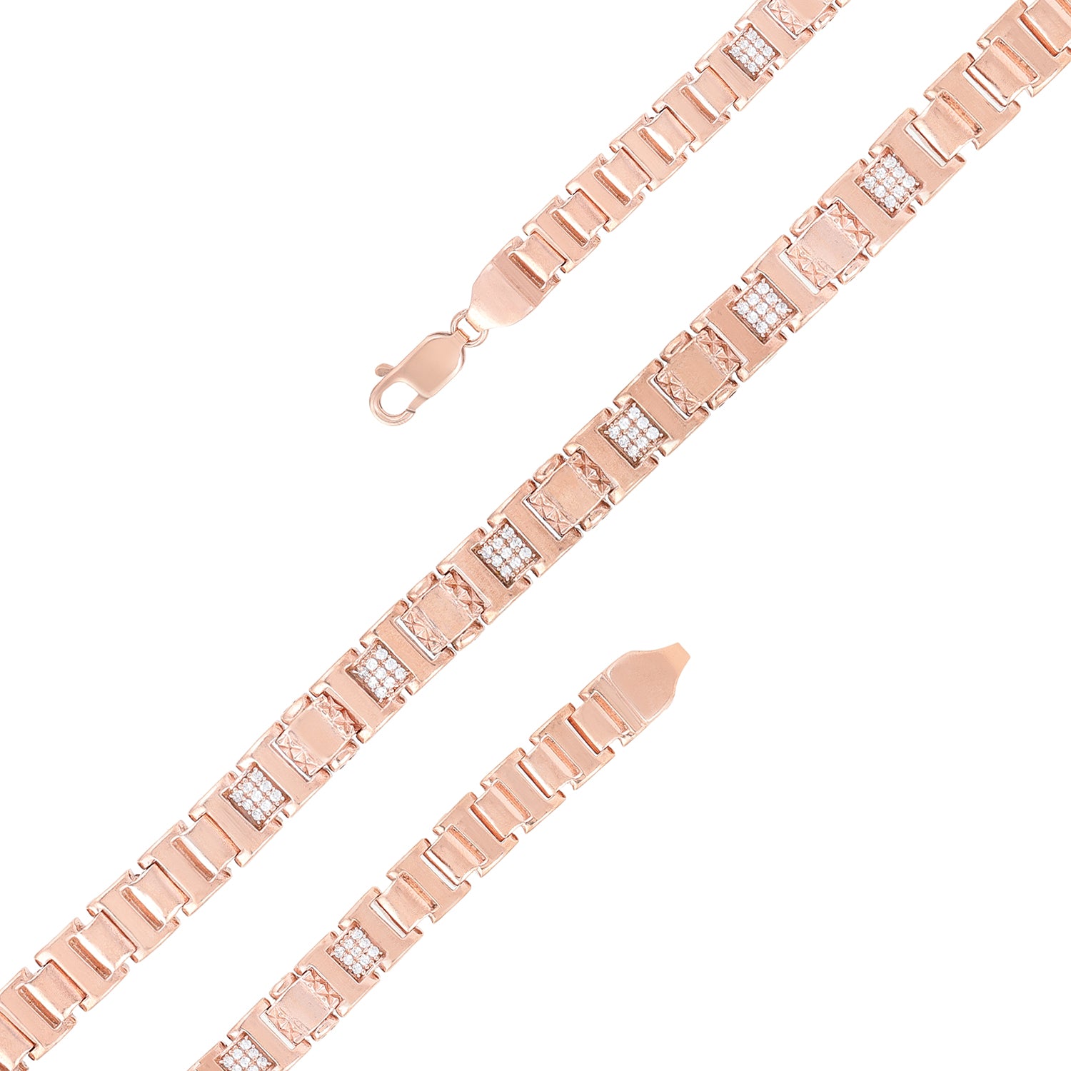 Lavish Link Rose Gold Plated Bracelet
