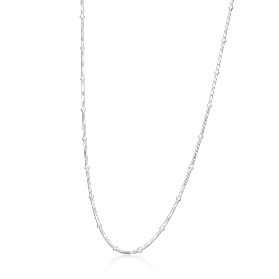 Layering 925 Sterling Silver Tiny Bead Chain for Women