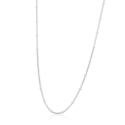 Layering 925 Sterling Silver Tiny Bead Chain for Women