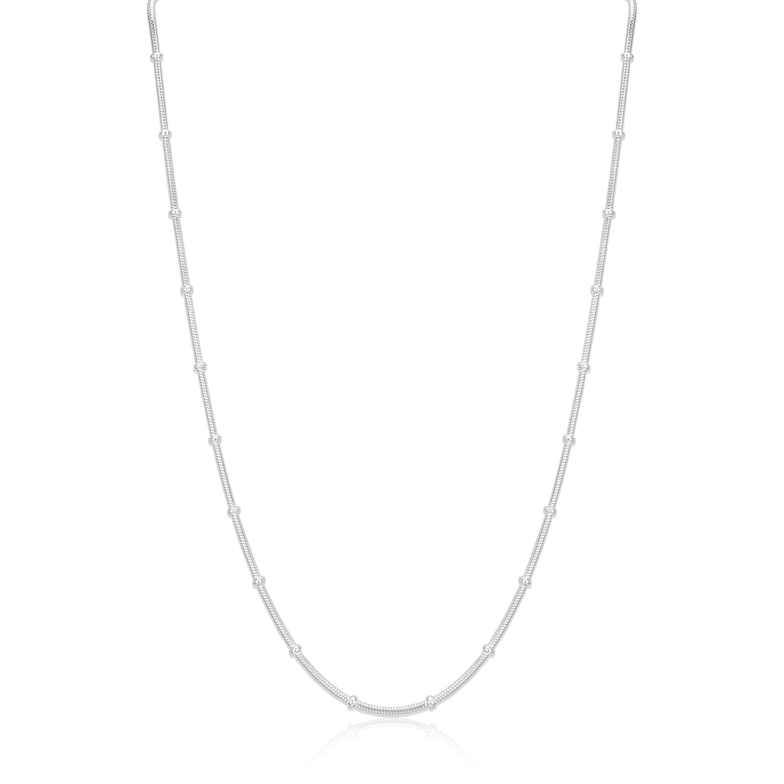 Layering 925 Sterling Silver Tiny Bead Chain for Women