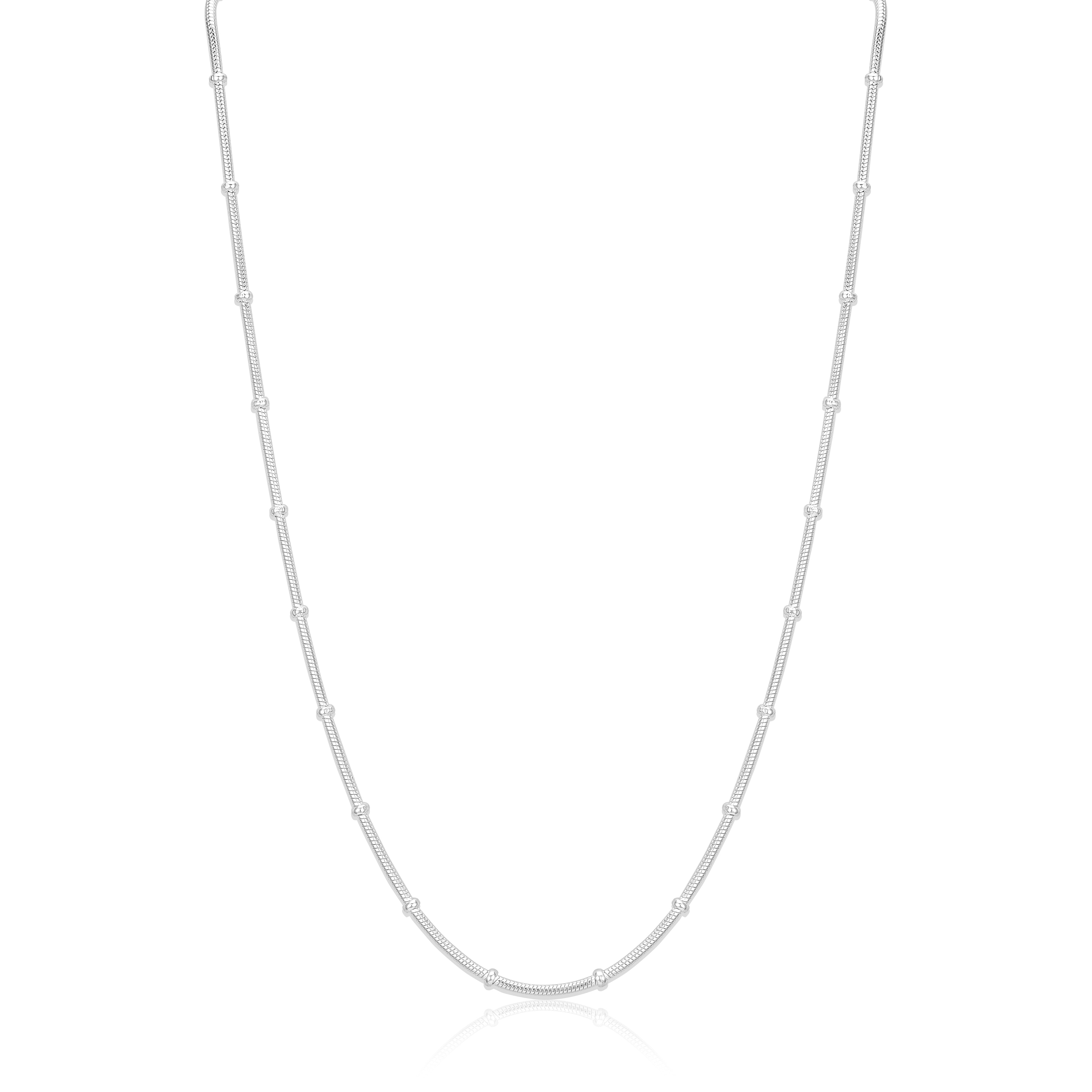 Layering 925 Sterling Silver Tiny Bead Chain for Women