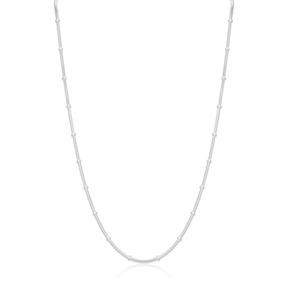 Layering 925 Sterling Silver Tiny Bead Chain for Women