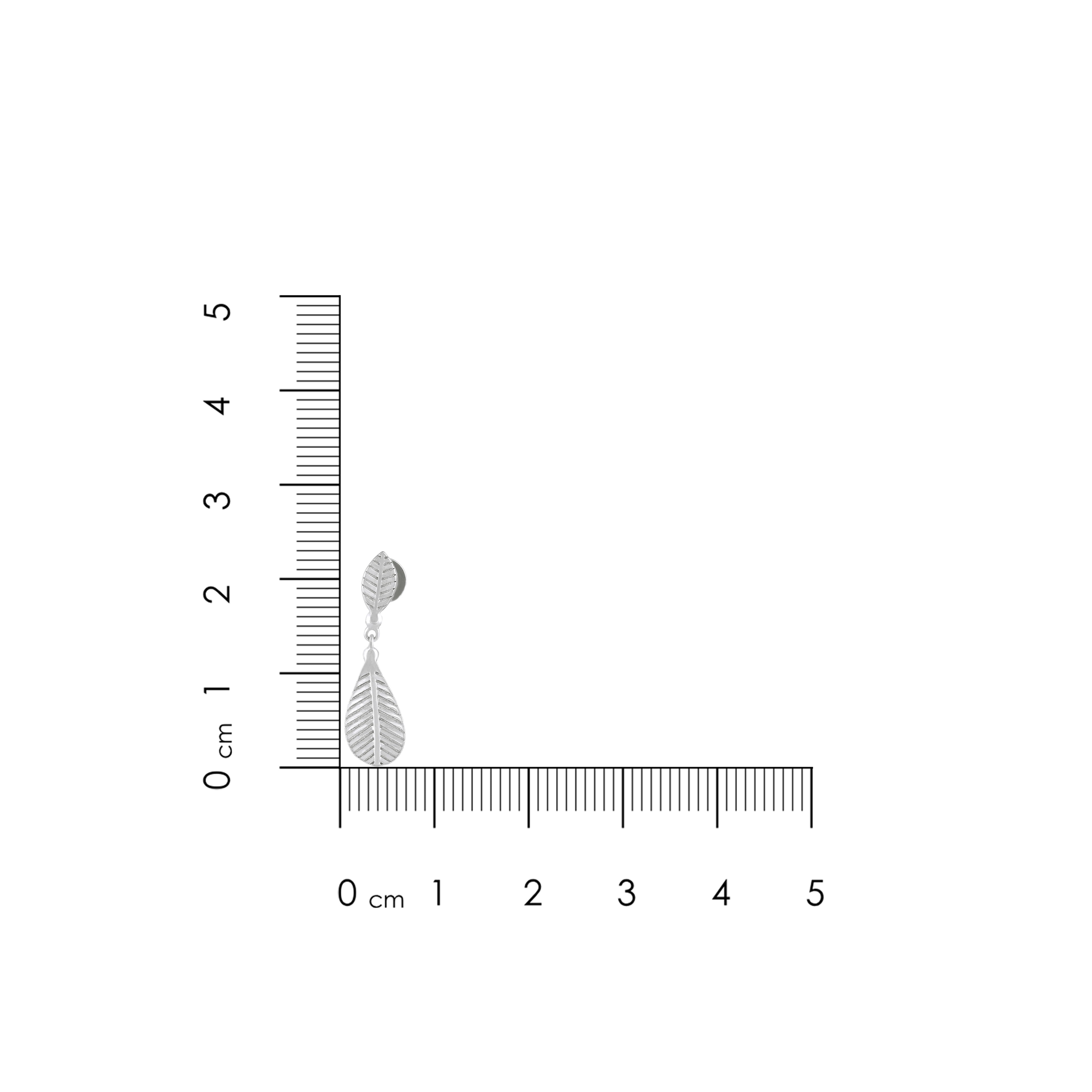 Leaf Charm 925 Sterling Silver Dangle Earring for Women