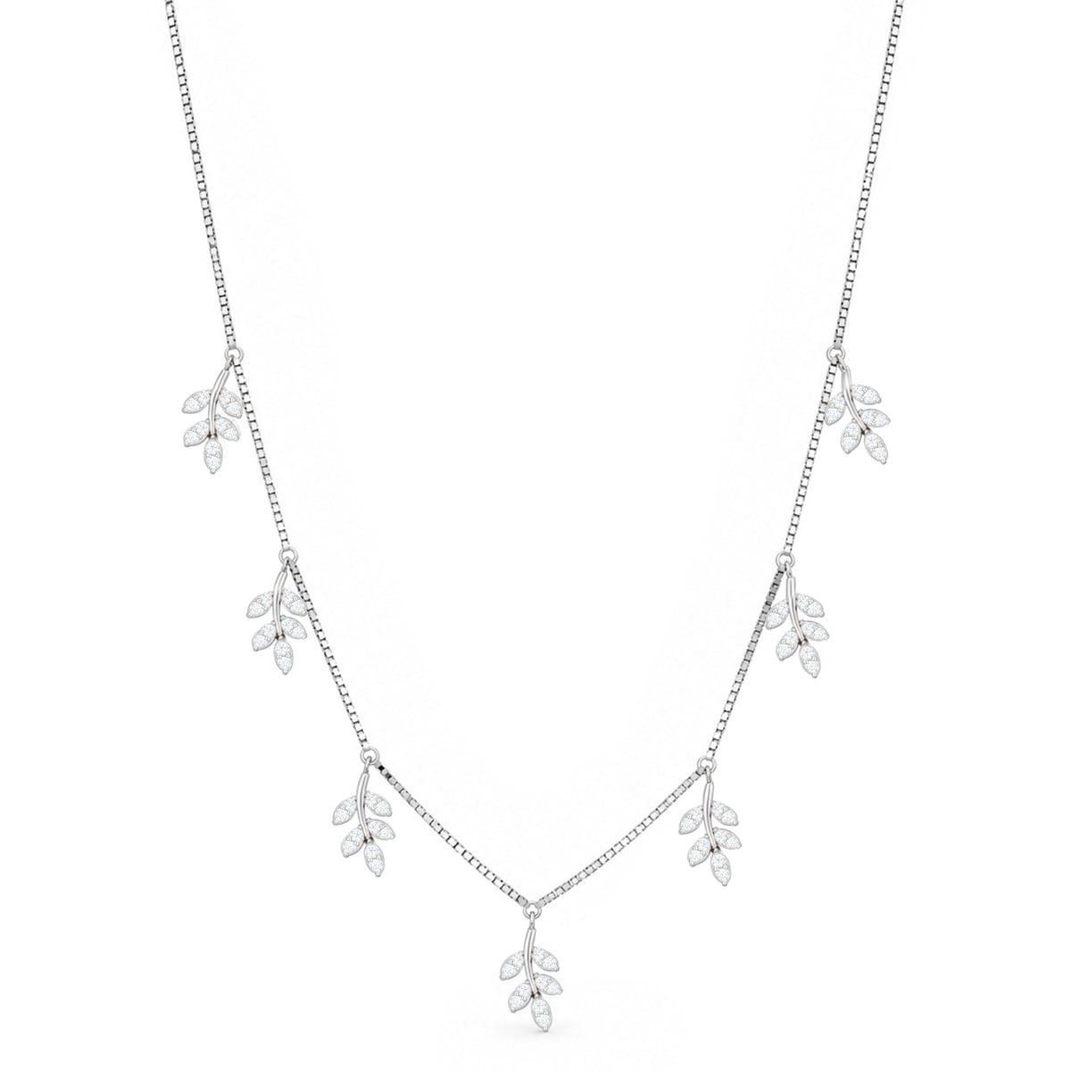 Leaf Charm Sterling Silver Chain