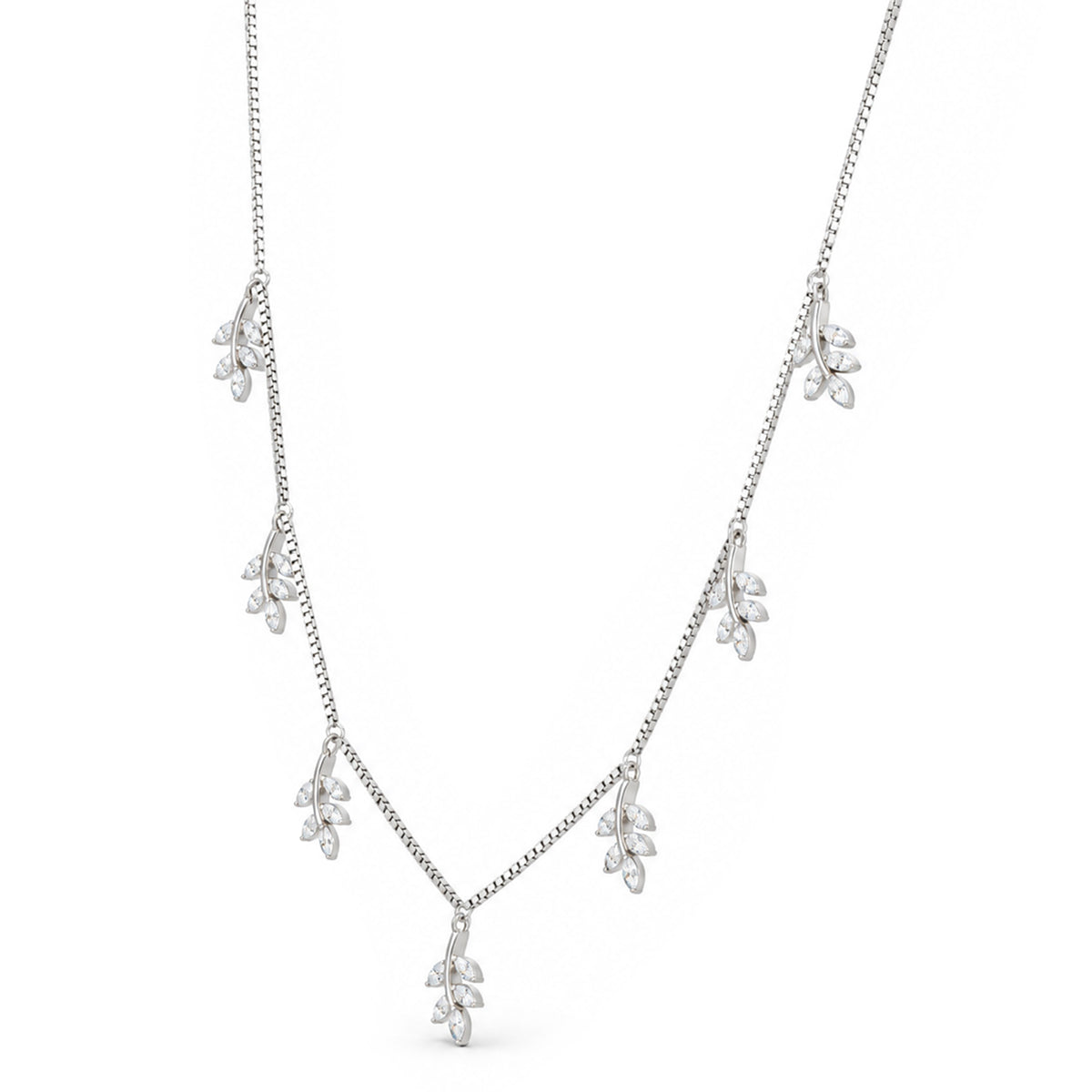 Leaf Charm Sterling Silver Chain