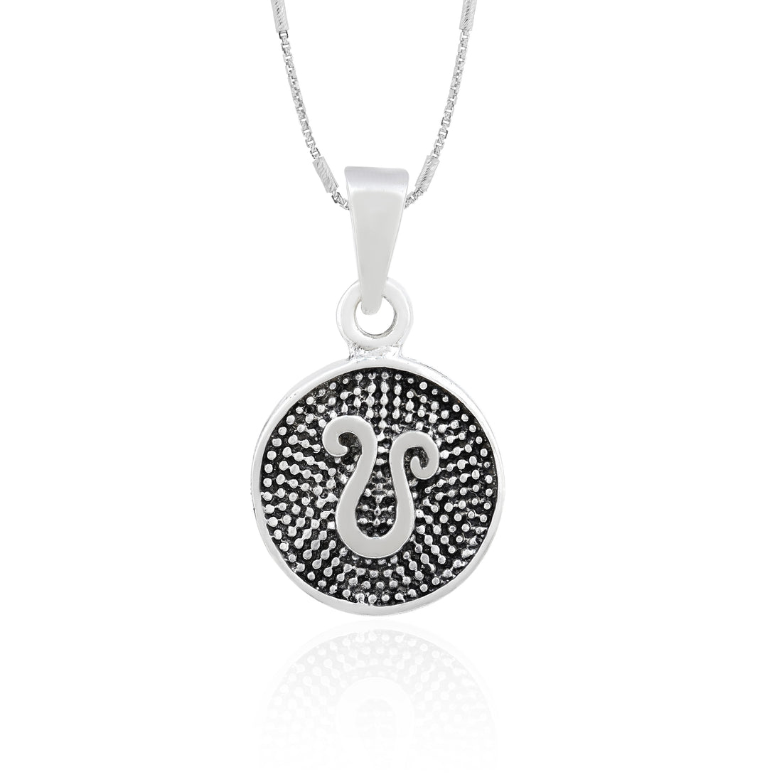 Leo Zodiac Power Disc 925 Sterling Silver Pendant for women