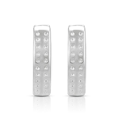Curved Charm 925 Sterling Silver Dangle Earring for Women