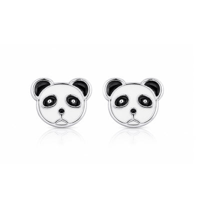 Little Panda Charm 925 Sterling Silver Stud for Kids