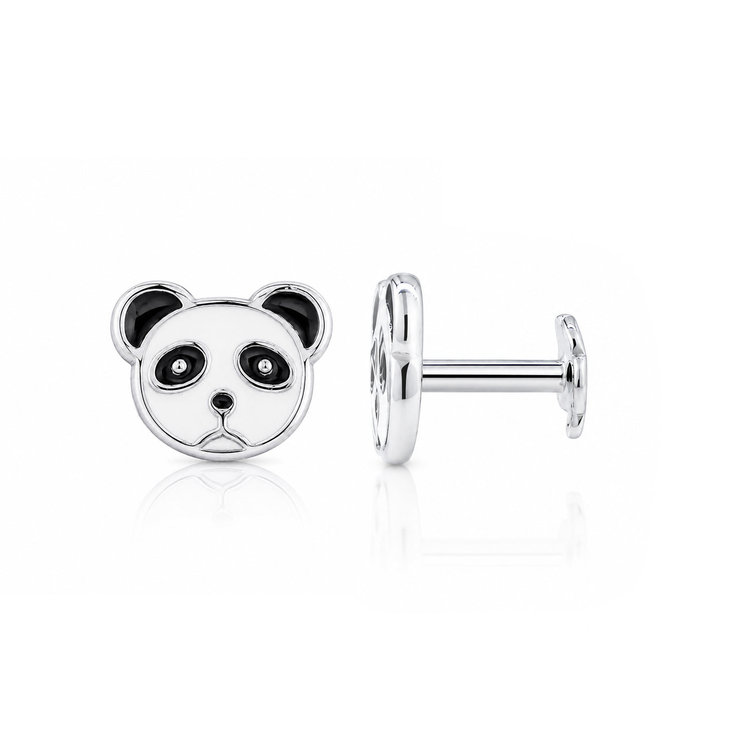 Little Panda Charm 925 Sterling Silver Stud for Kids