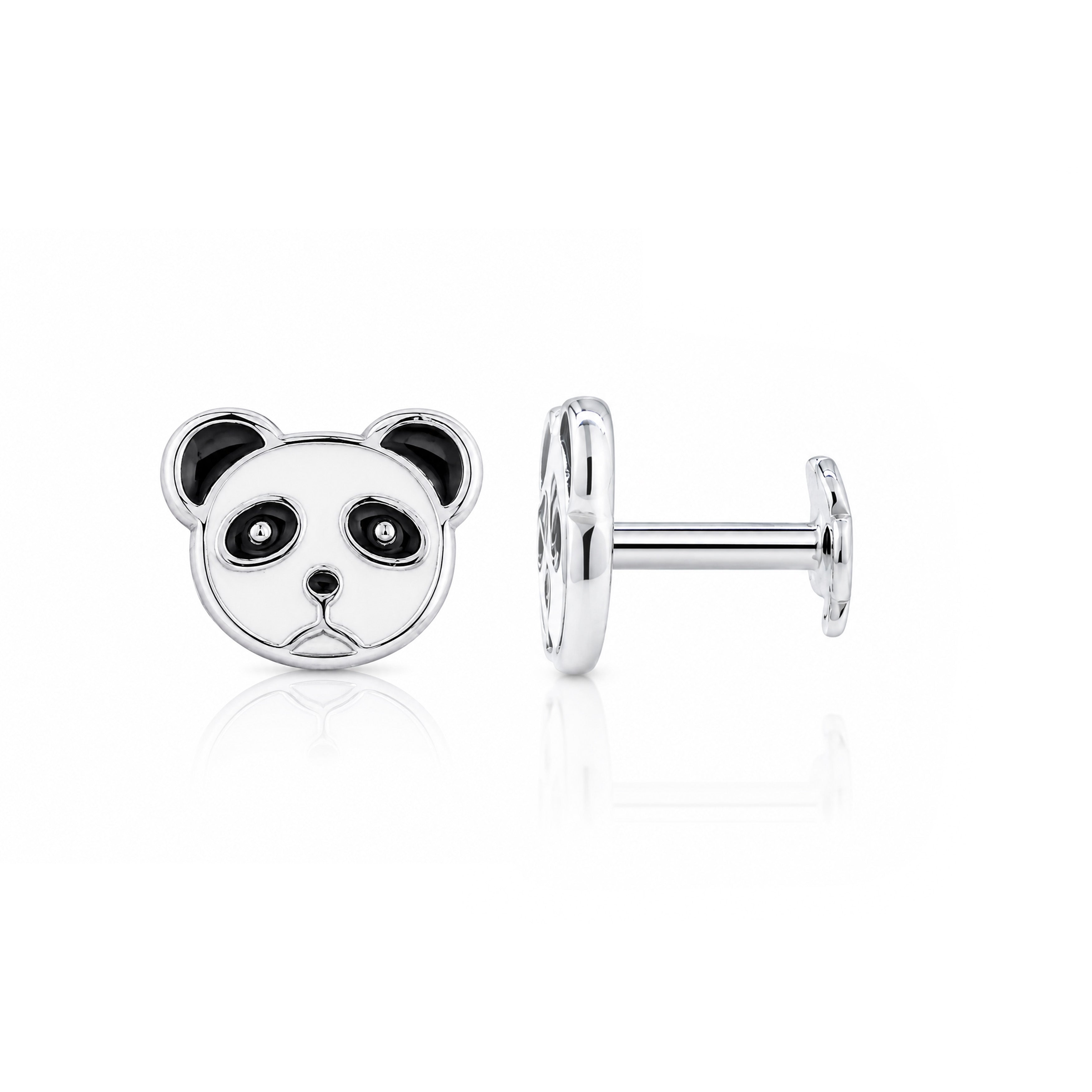 Little Panda Charm 925 Sterling Silver Stud for Kids