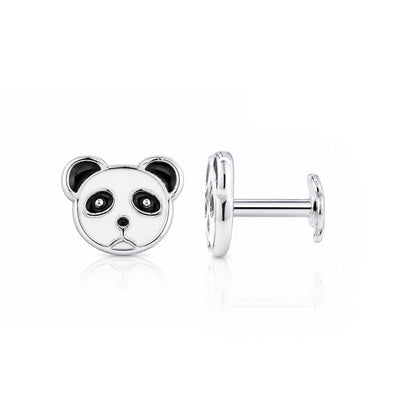 Little Panda Charm 925 Sterling Silver Stud for Kids