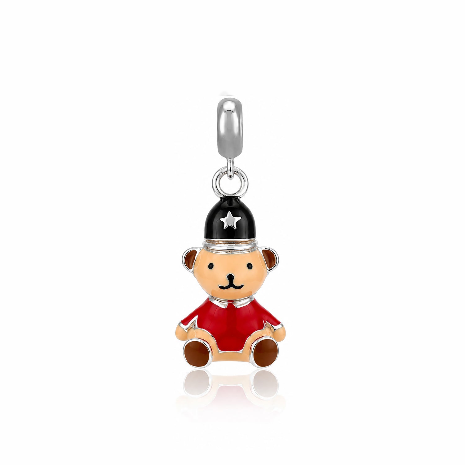 Little Soldier 925 Sterling Silver Teddy Pendant