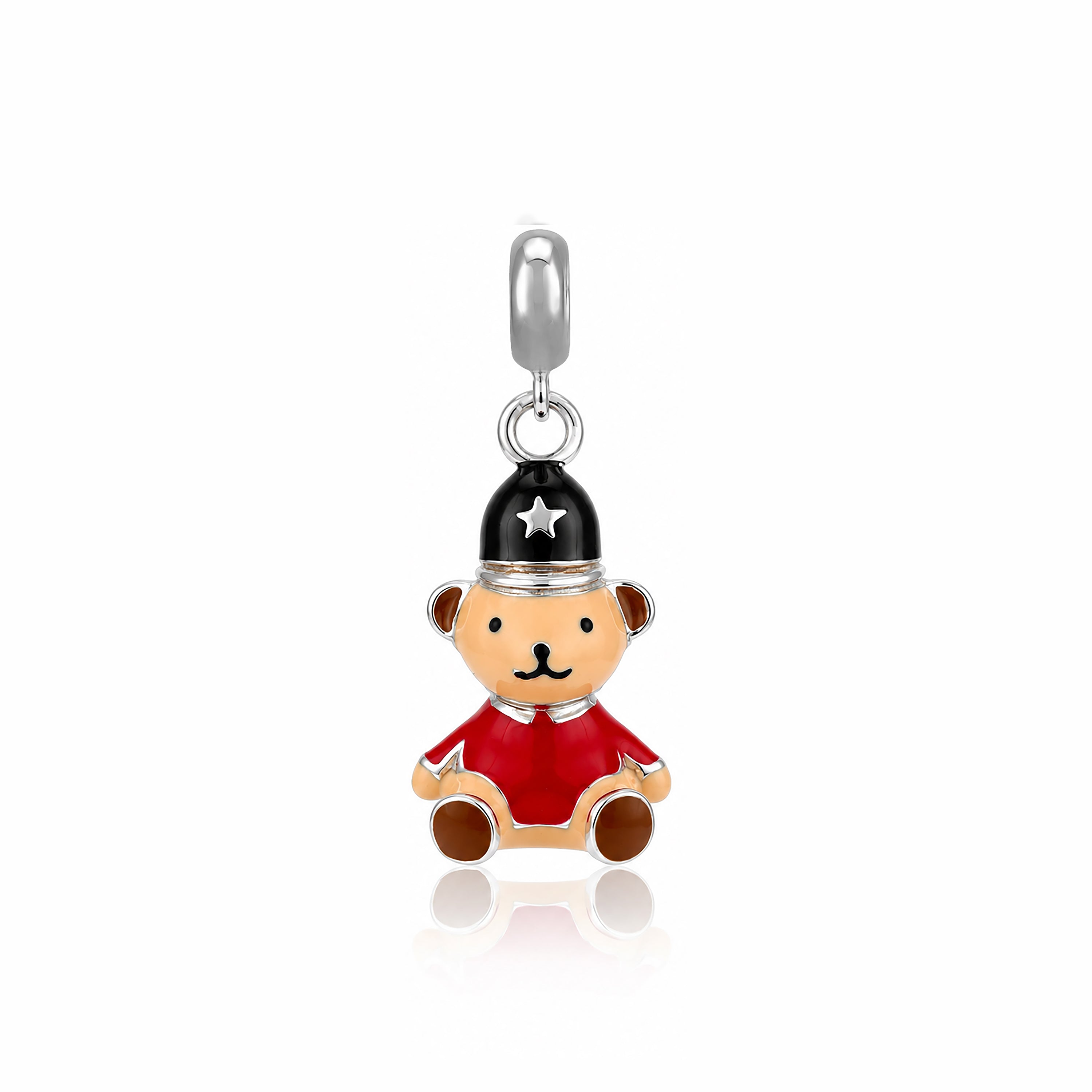 Little Soldier 925 Sterling Silver Teddy Pendant
